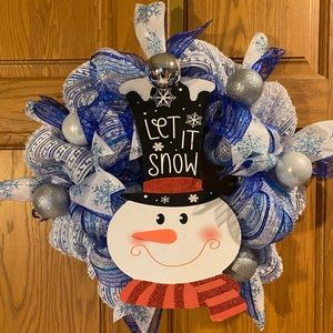 Let it Snow Handmade Wreath